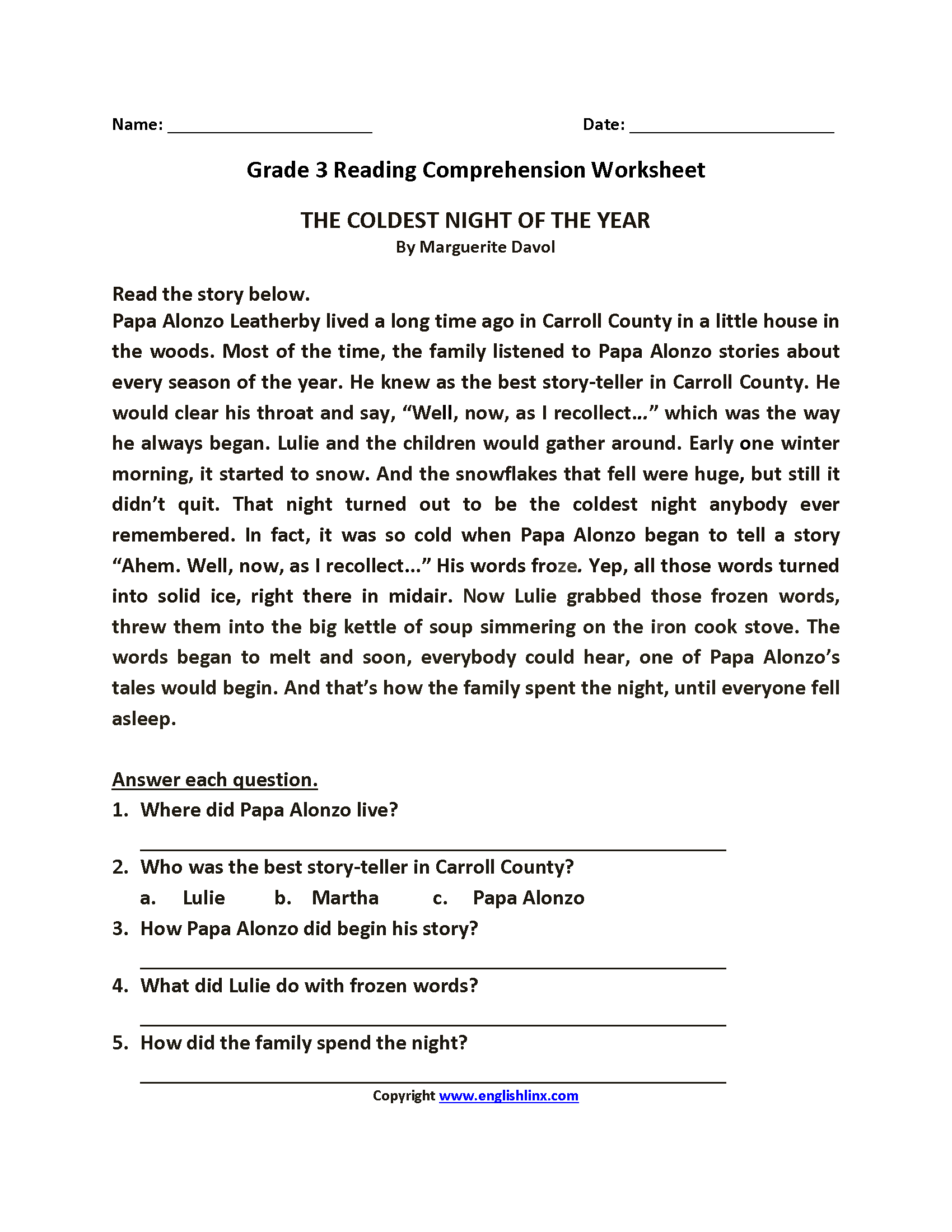 Third Grade Reading Worksheets Improve Fluency Vocabulary Third Grade Reading Worksheets Improve Fluency Vocabulary