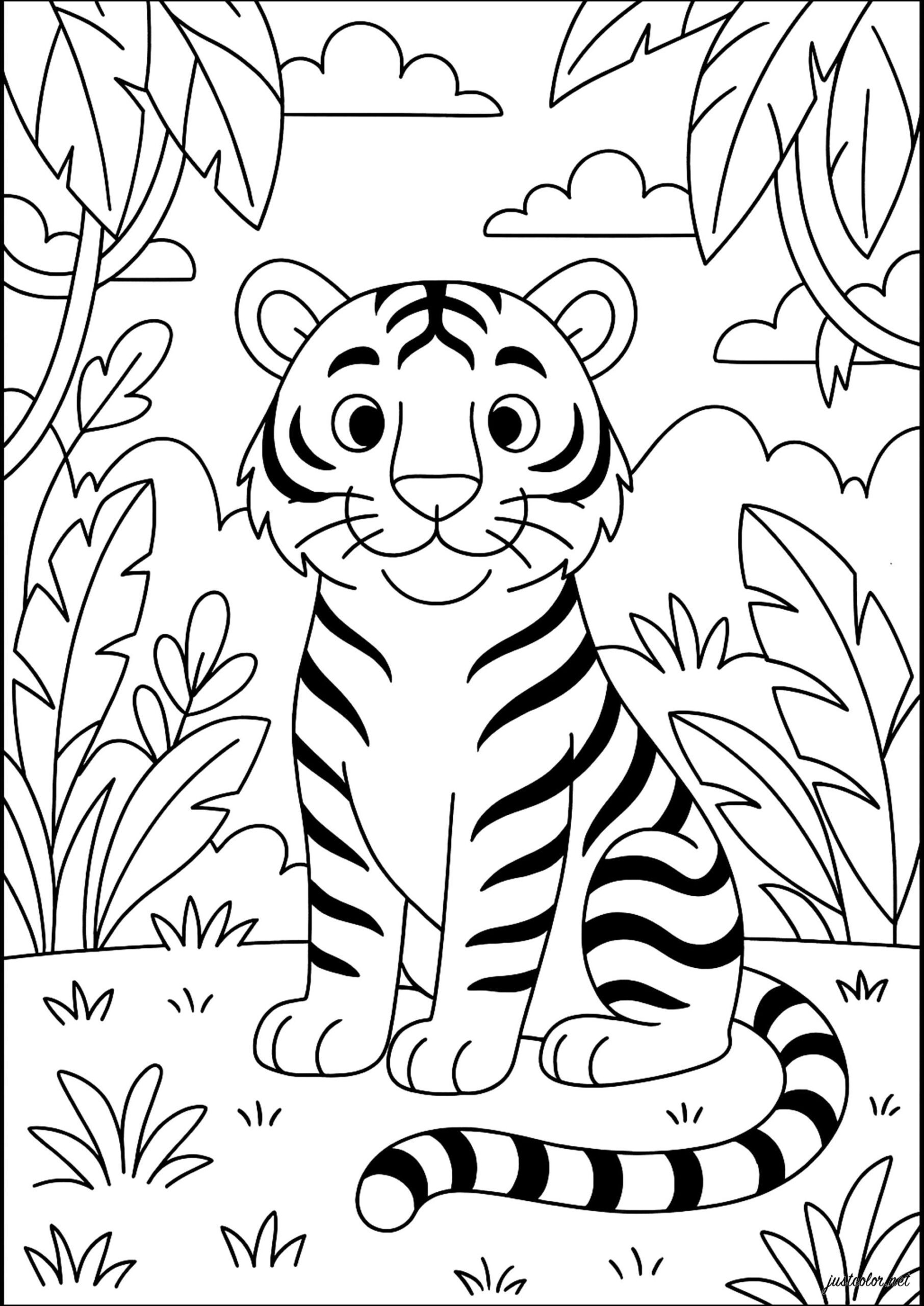 jungle animals coloring pages
