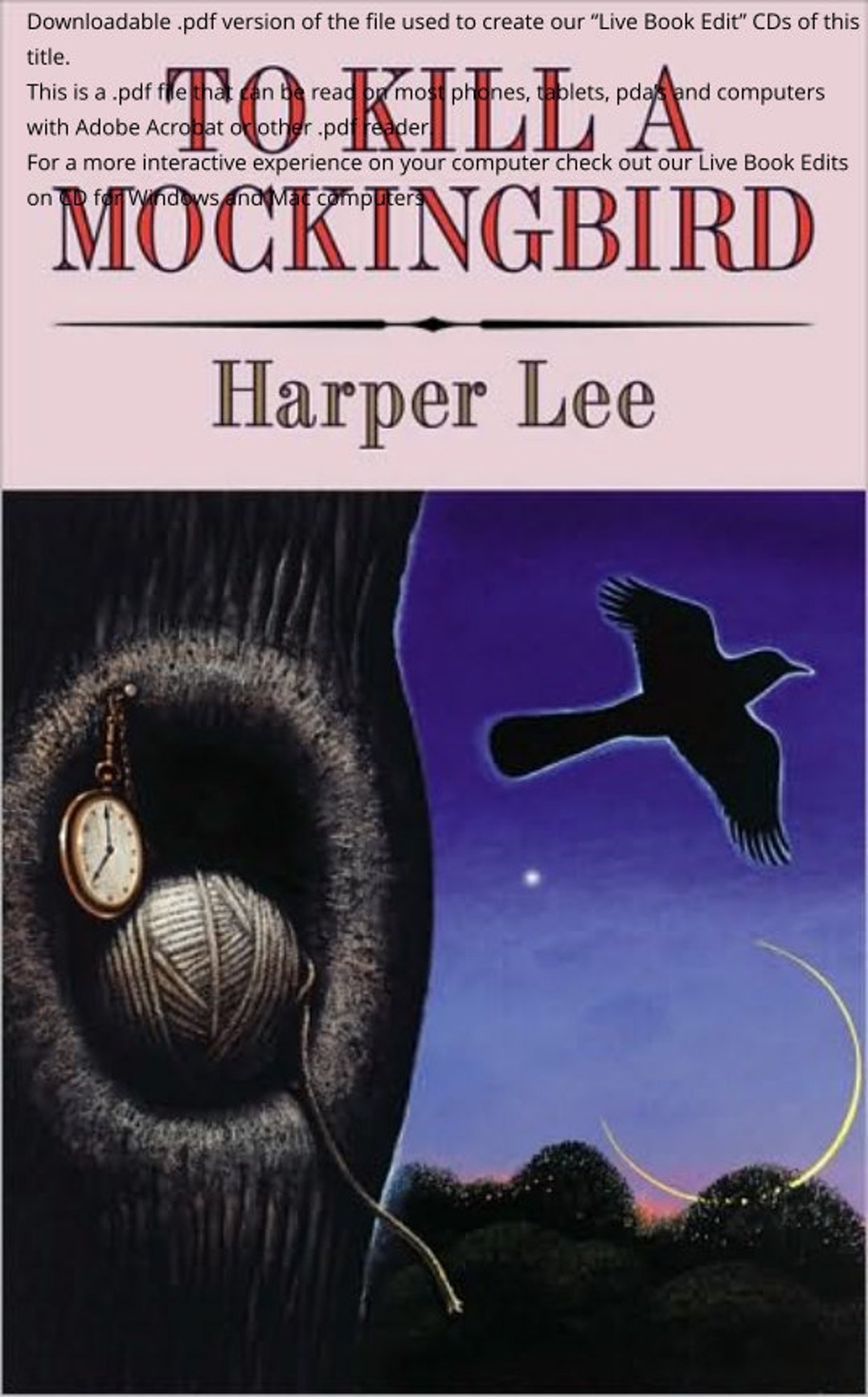 To Kill A Mockingbird downloadable pdf Etsy To Kill A Mockingbird downloadable pdf Etsy