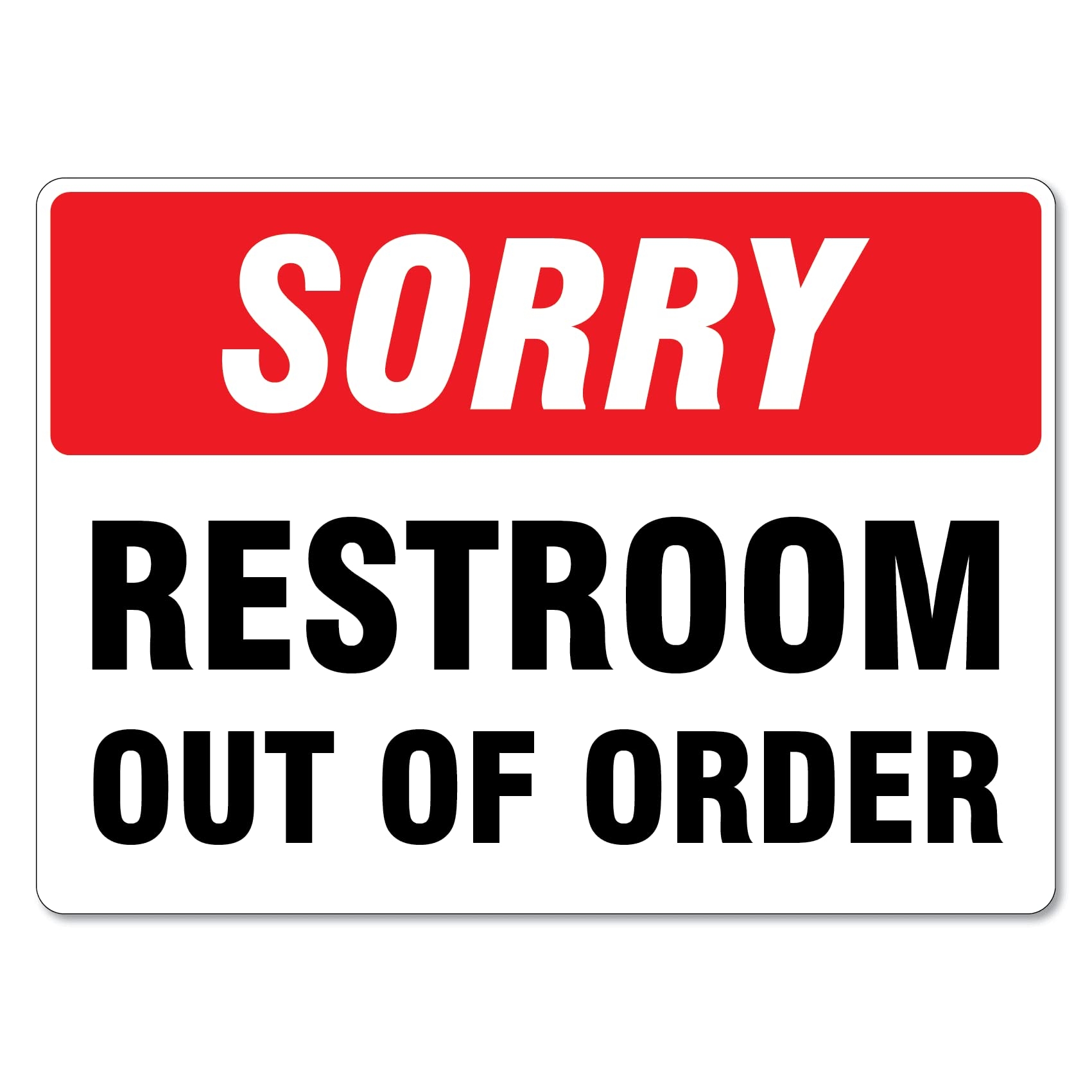 Toilet Sign Sorry Restroom Out Of Order Directional Metal Tin Sign 8x12 Inches EBay