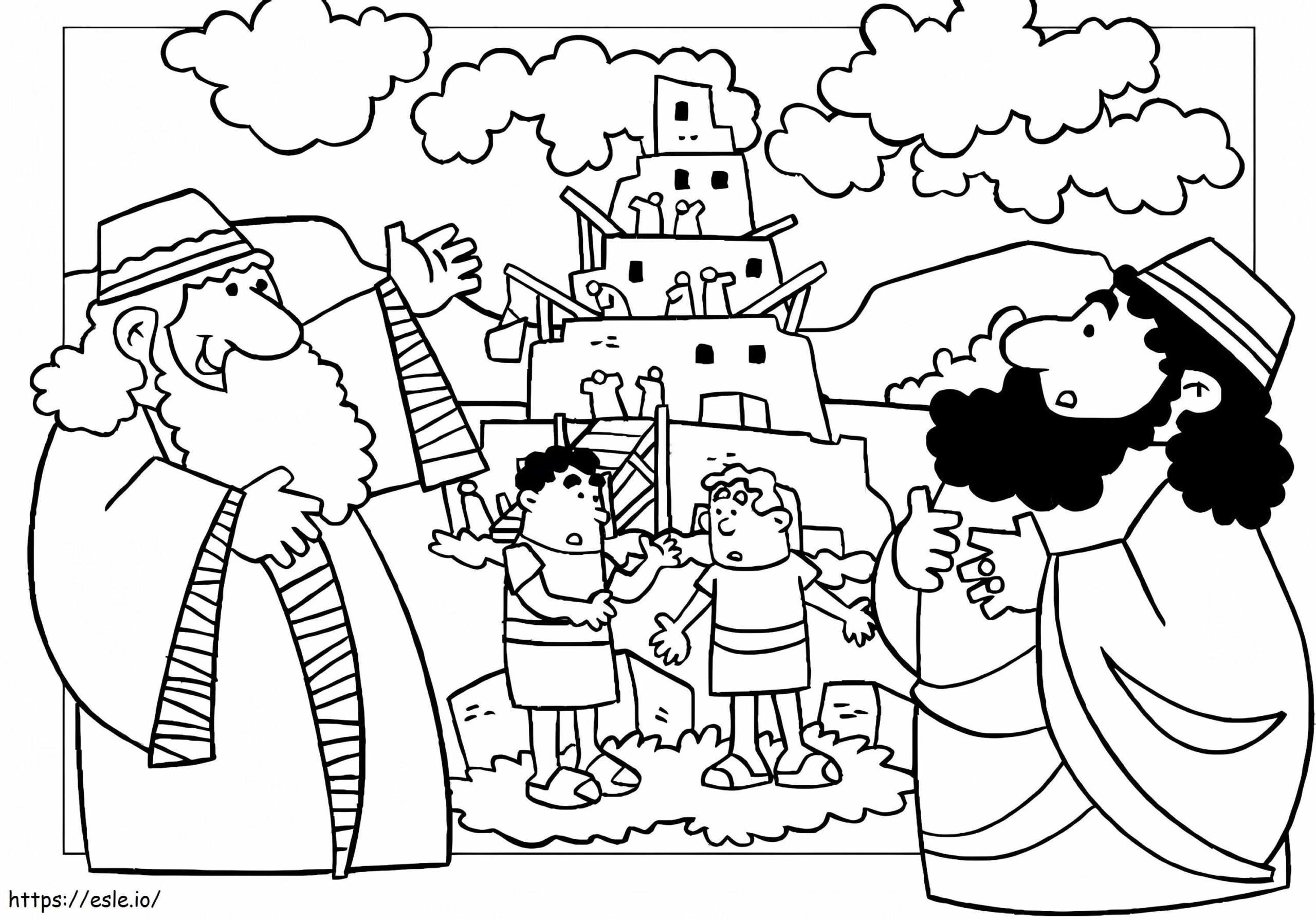 tower of babel coloring page tower of babel coloring page