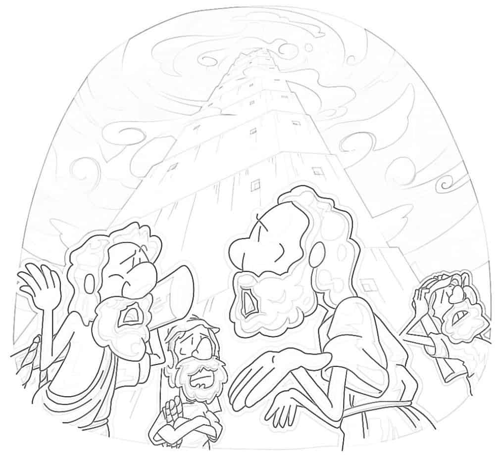 Tower Of Babel Coloring Page Tower Of Babel Coloring Page