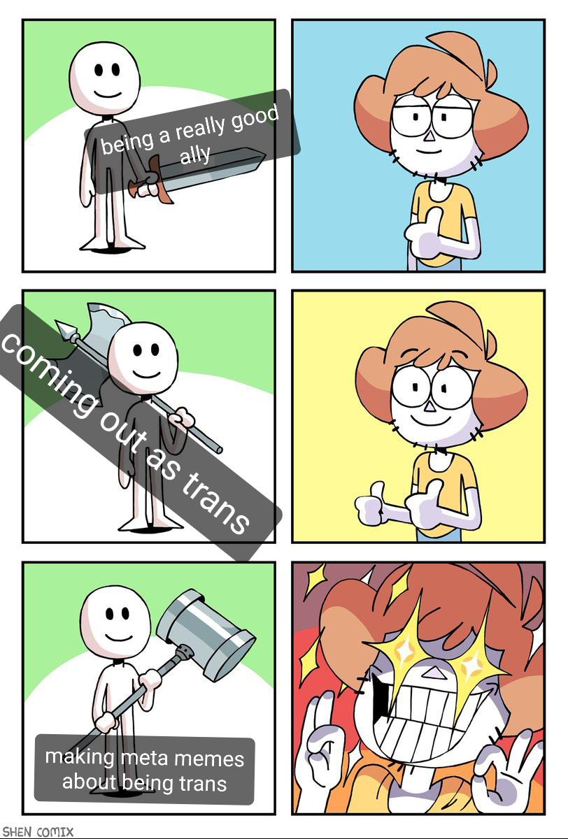 trans meme template
