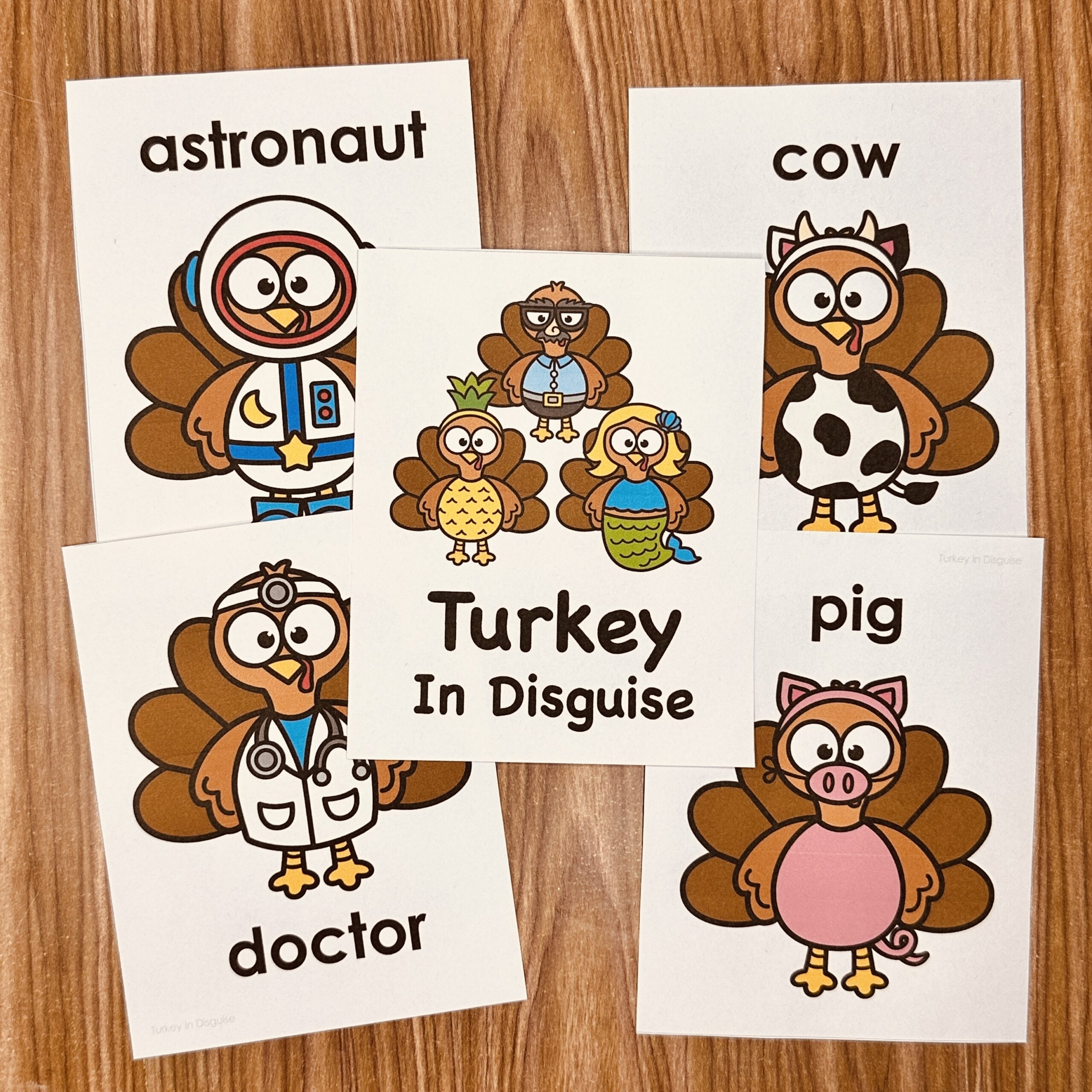 Turkey In Disguise Vocabulary Printables Simply Kinder Printable Membership