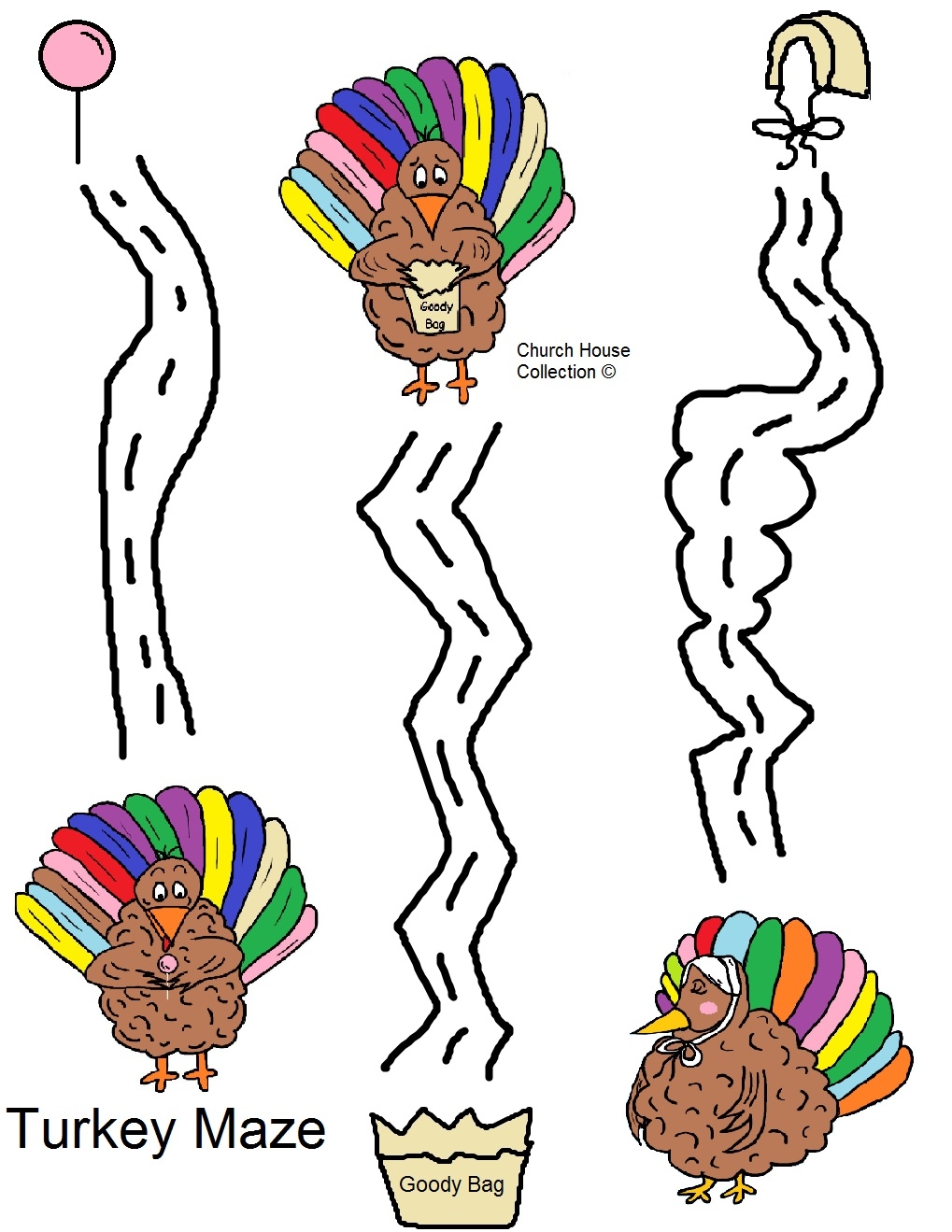 Turkey Mazes For School Teachers