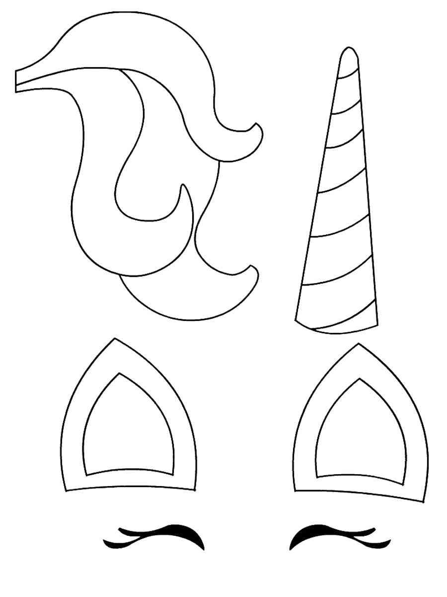 printable cut out unicorn template