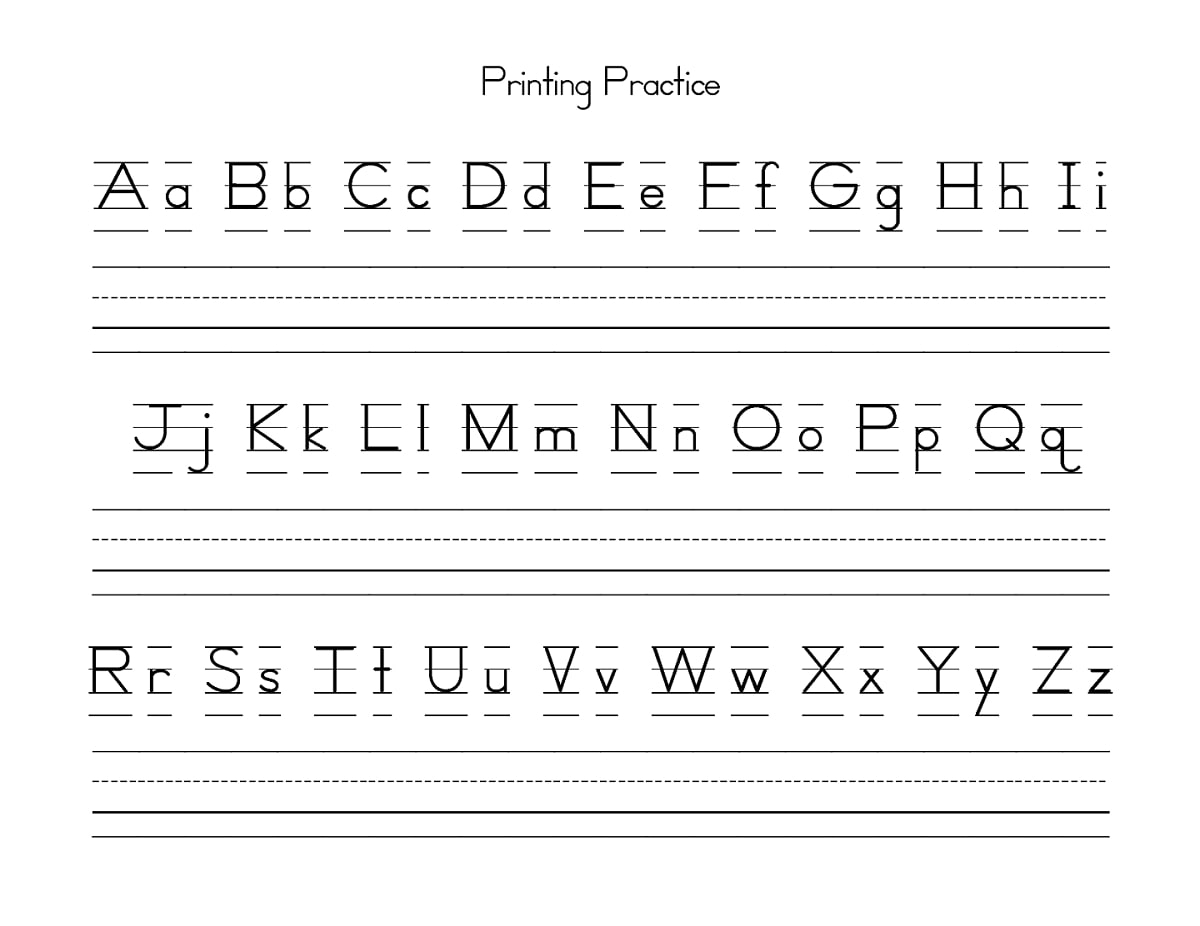 Uppercase And Lowercase Letters Printable