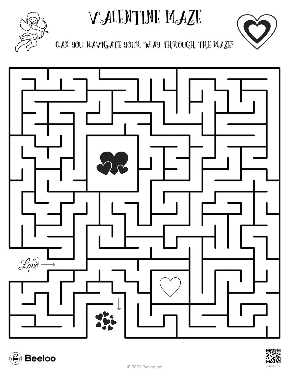 Valentine Maze Printable