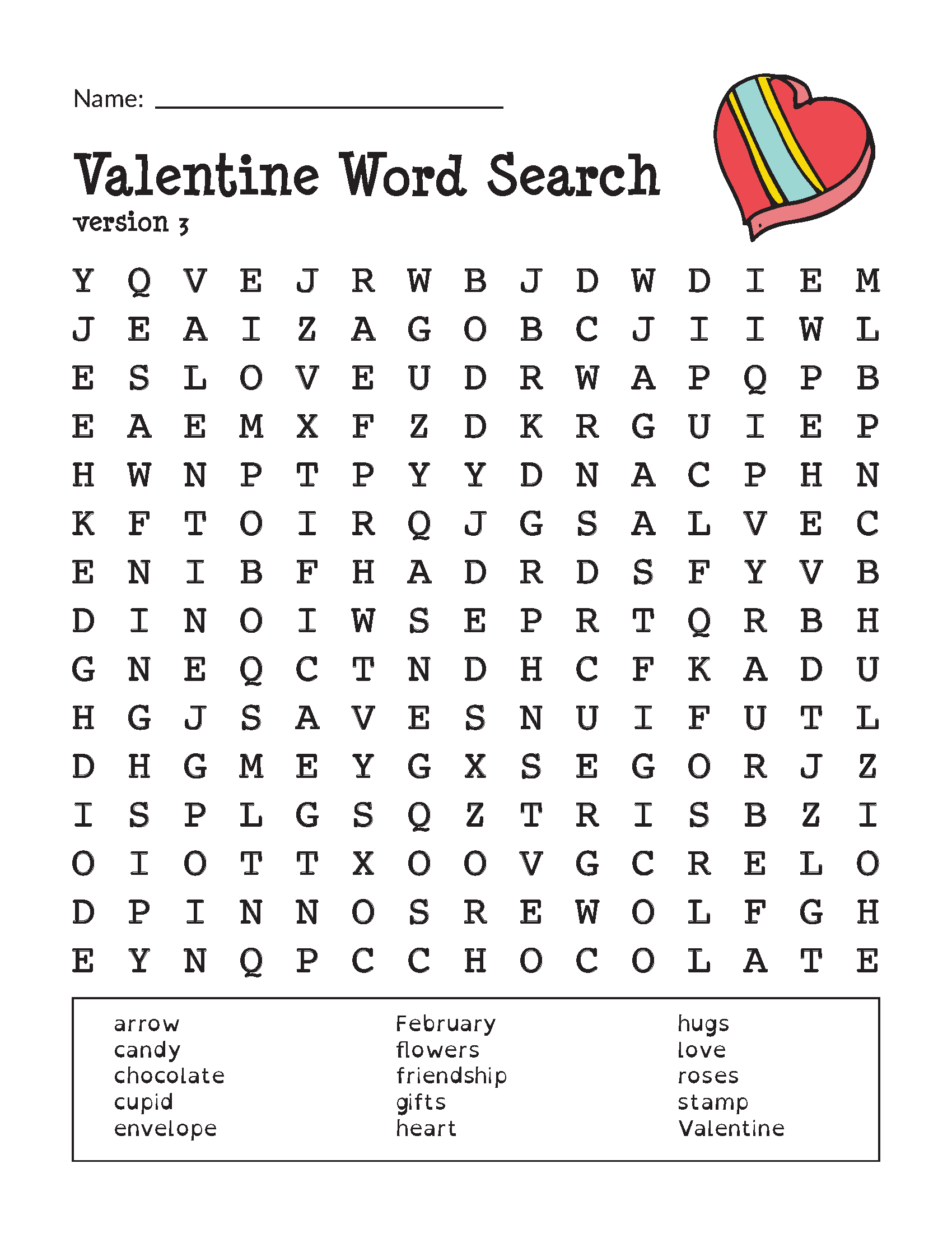 word search for 3rd graders