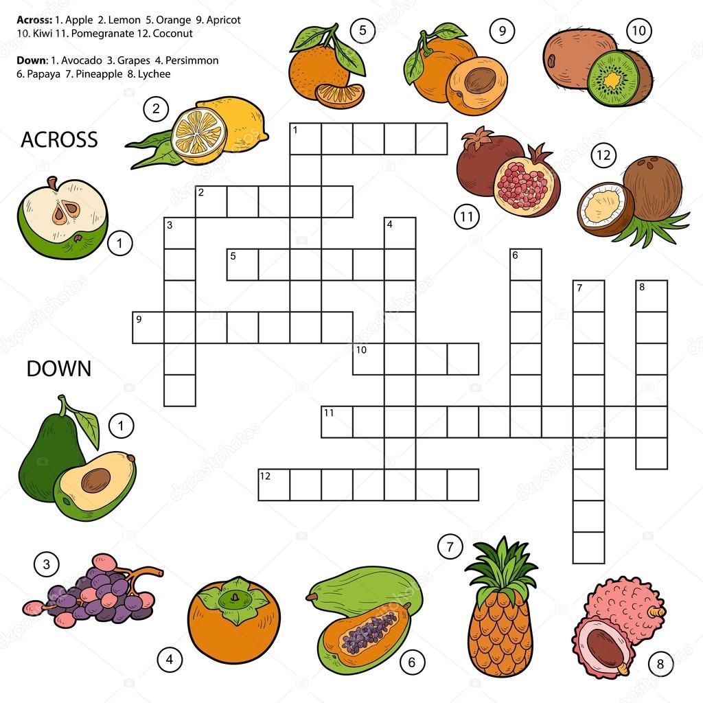 Vector Crossword Game For Children About Fruits Stock Vector By ksenya savva 80016232 Vector Crossword Game For Children About Fruits Stock Vector By ksenya savva 80016232