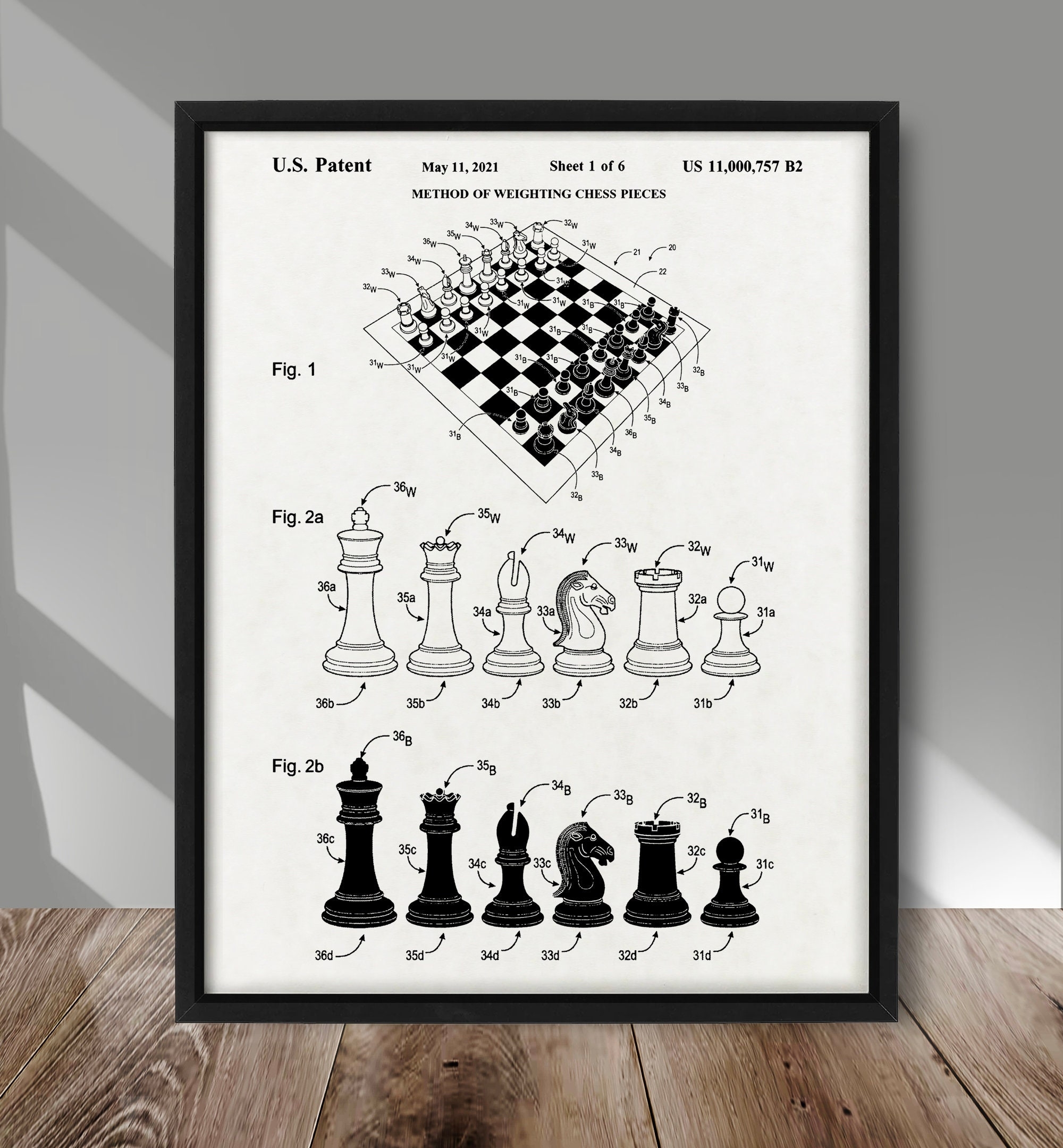Vintage Chess Board Patent Print Chess Pieces Patent Poster Classic Chess Board Patent Print Popular Chess Game Poster Game Room Decor Etsy
