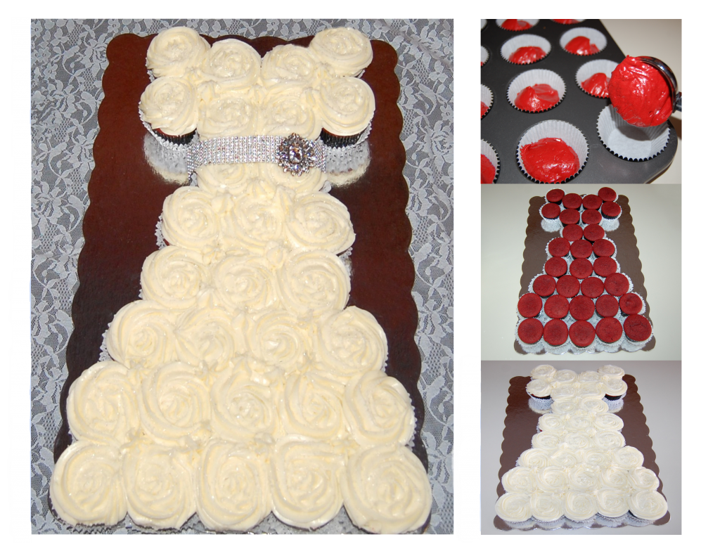 Wedding Dress Cupcake Cake Cooking Mamas