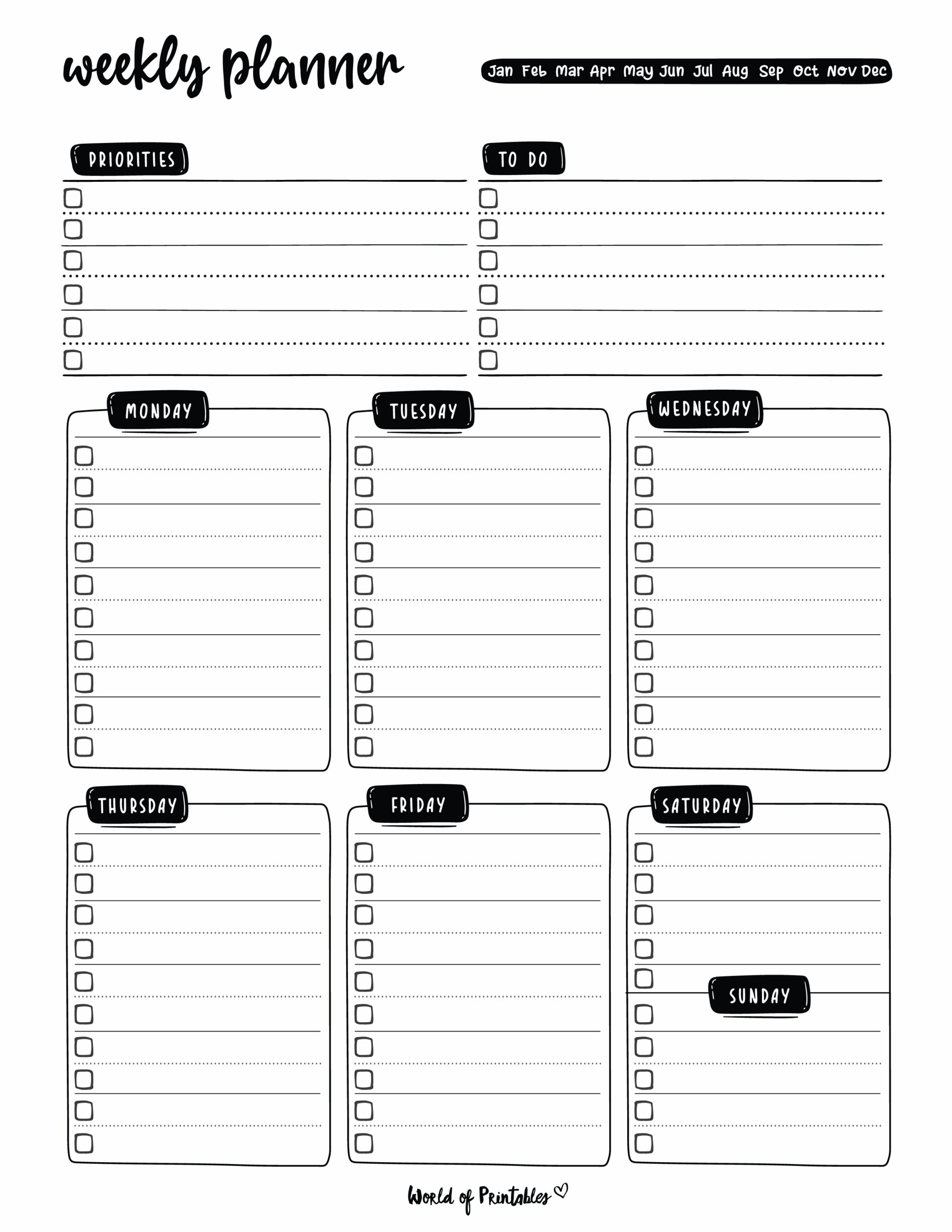 Weekly Planner Templates World Of Printables Worksheets Library Weekly Planner Templates World Of Printables Worksheets Library