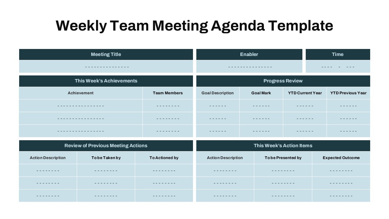 template for staff meeting