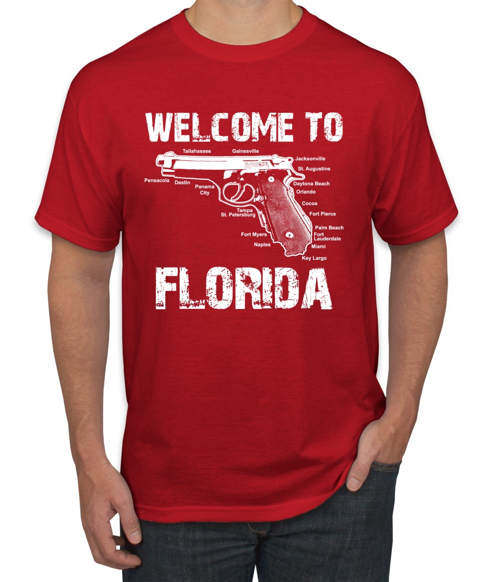 Welcome To Florida Pro Gun Rights Florida Map Men Tshirt EBay