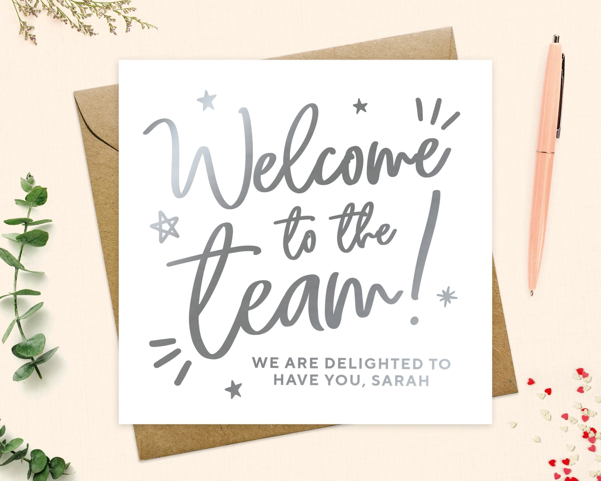 Welcome To The Team Card Personalised Welcome Card New Employee Card New Team Member Card Colleague Card Keepsake Metallic Foil Etsy Welcome To The Team Card Personalised Welcome Card New Employee Card New Team Member Card Colleague Card Keepsake Metallic Foil Etsy