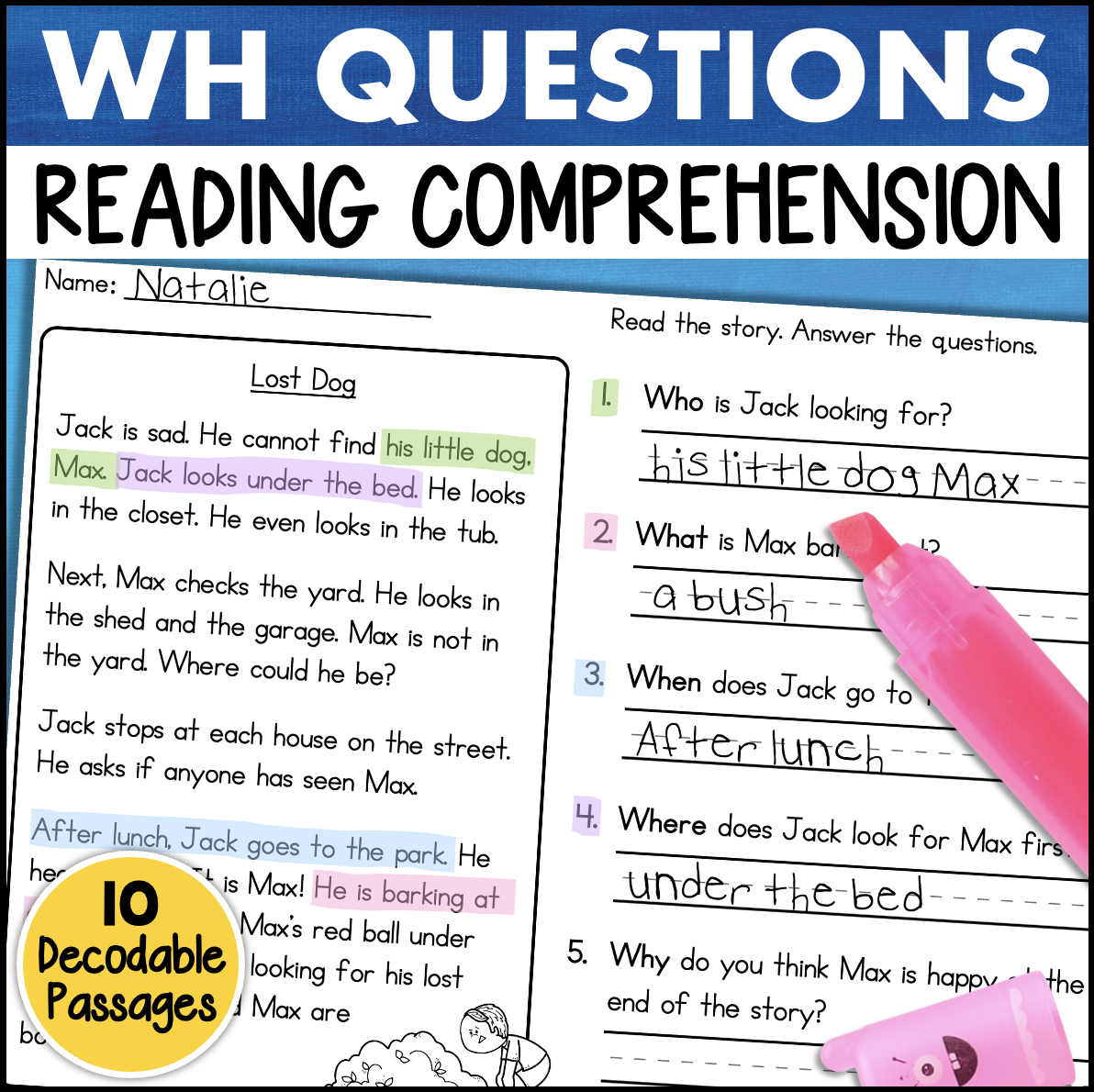 WH Questions Reading Comprehension Short Stories With Comprehension Questions Made By Teachers WH Questions Reading Comprehension Short Stories With Comprehension Questions Made By Teachers
