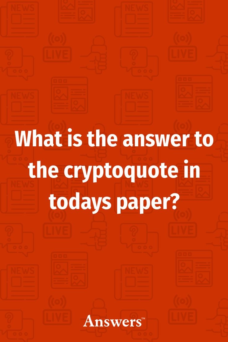 Cryptoquip Answer Today Pdf