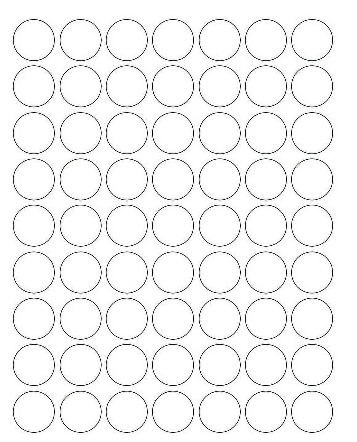 White Matte Stickers Printing Labels Removable Round 1 Inch 25mm With Template Included 50 Printable Sticker Paper Sheets 3150 Pack Walmart