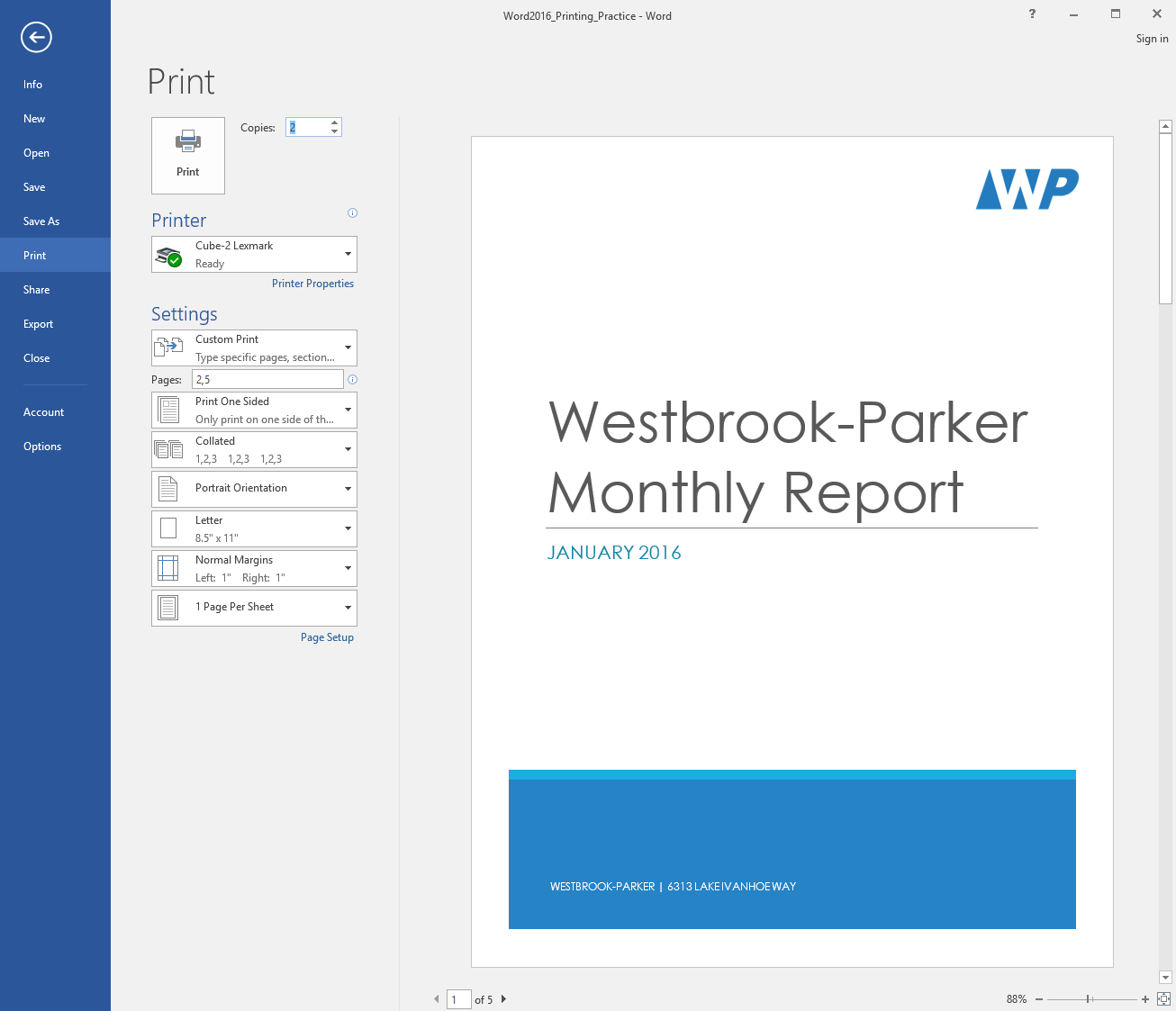 Word Printing Documents Word Printing Documents