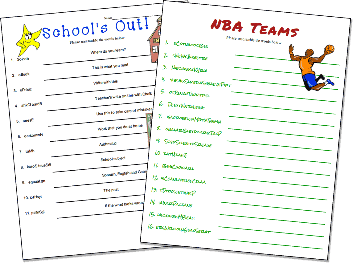 Word Scramble Maker World Famous From The Teacher s Corner World Famous From The Teacher s Corner