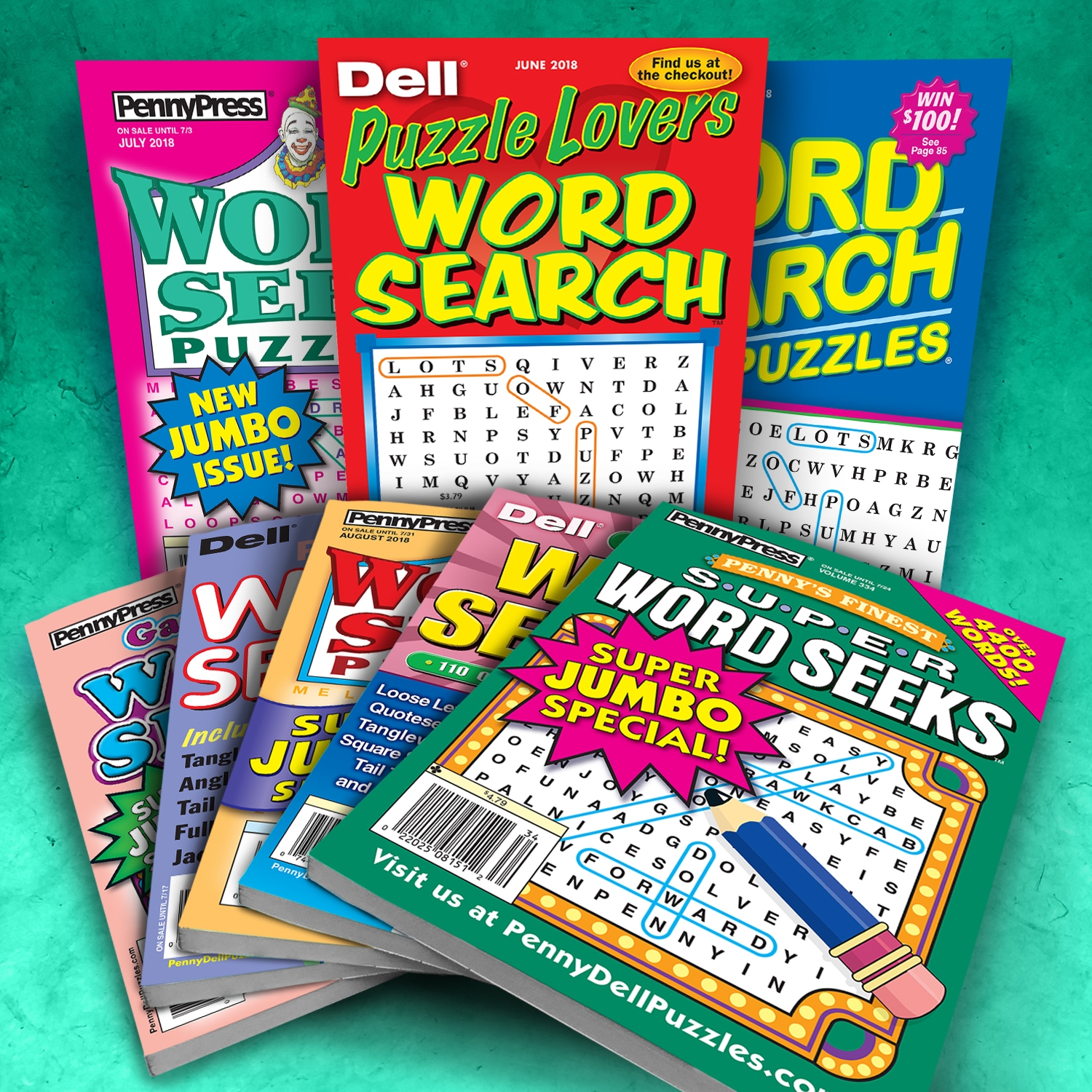Word Seek Value Pack 32 40 Penny Dell Bulk Puzzles