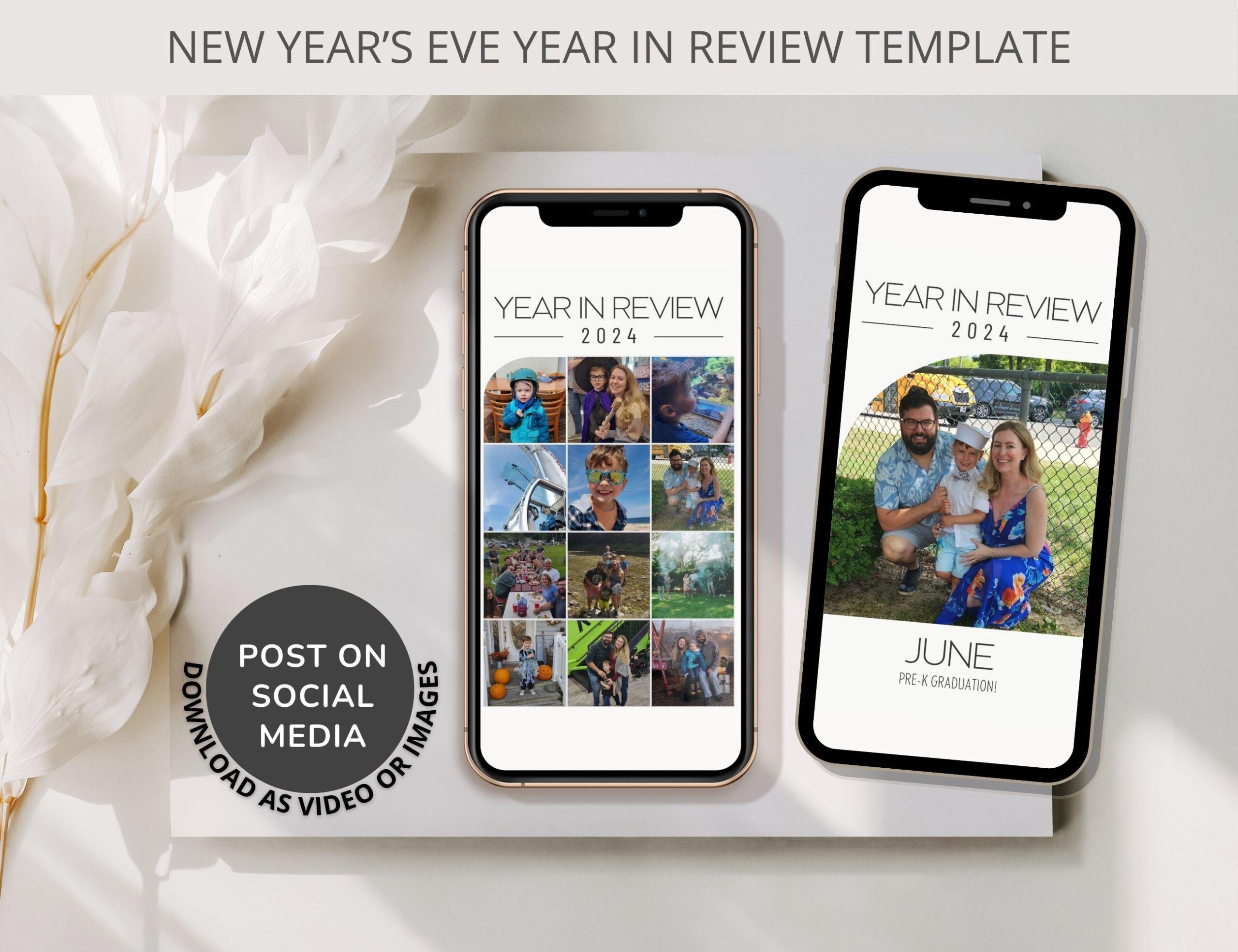 Year In Review Video Editable Template For Social Media Instagram Stories Snapchat Tiktok NYE Photo Yearly Milestone New Years Recap Etsy