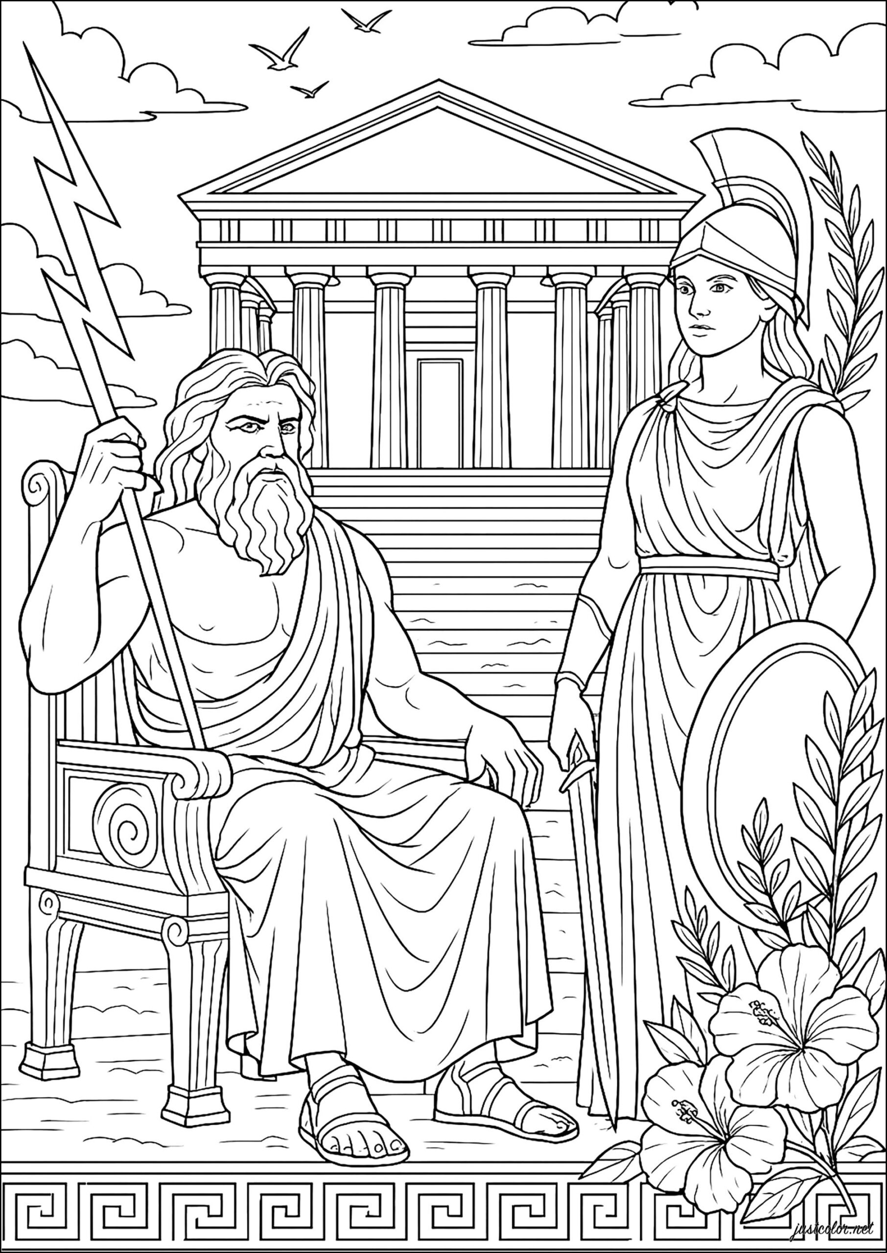 Greek God Coloring Pages