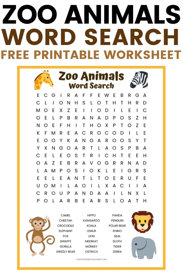 free printable childrens word search
