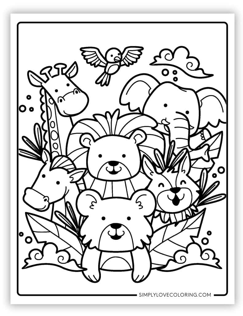 Zoo Animal Coloring Sheets