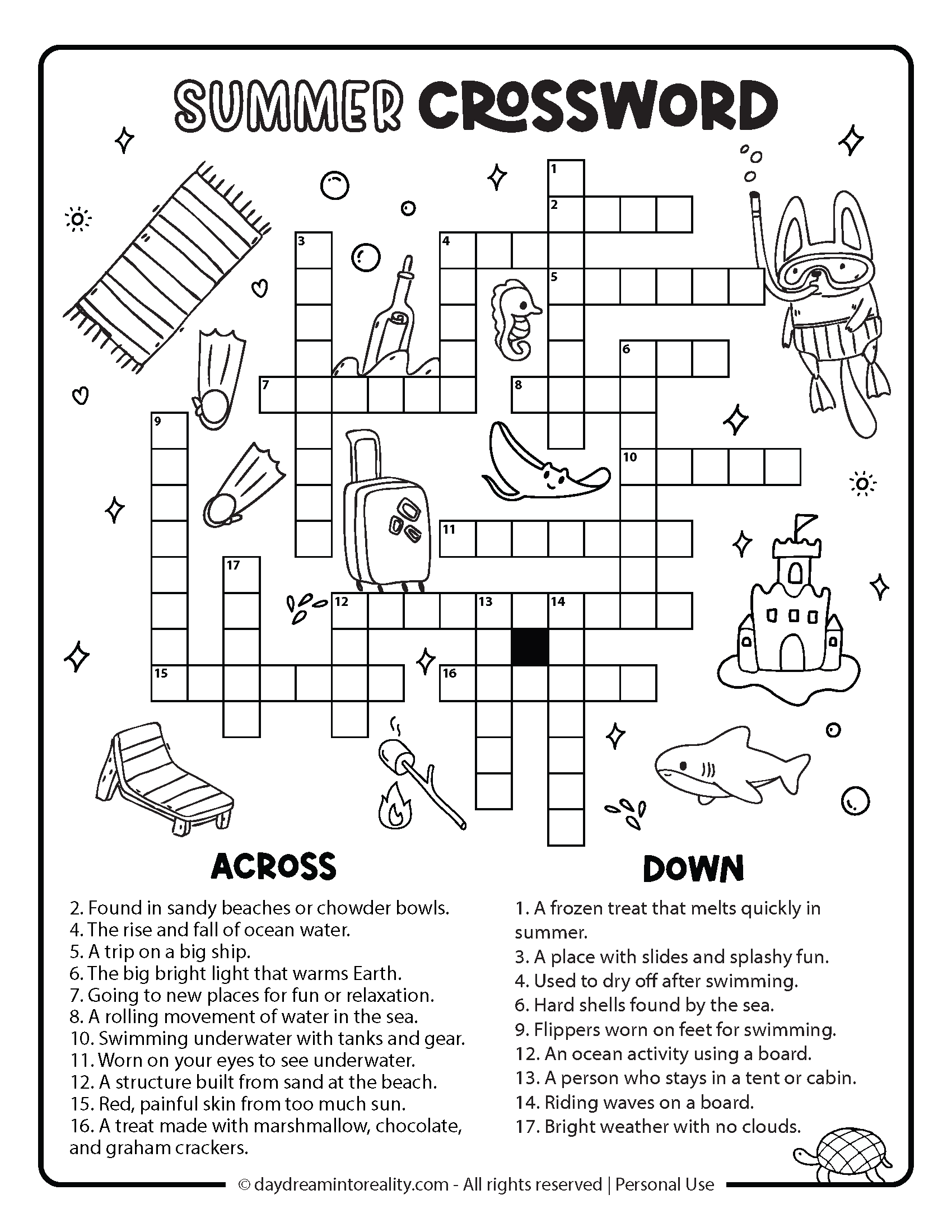 10 Summer Crossword Puzzles Free Printable PDFs From Easy To Advanced Daydream Into Reality 10 Summer Crossword Puzzles Free Printable PDFs From Easy To Advanced Daydream Into Reality