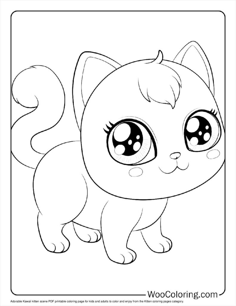 100 Kitten Coloring Pages Free PDF To Print Woo Coloring