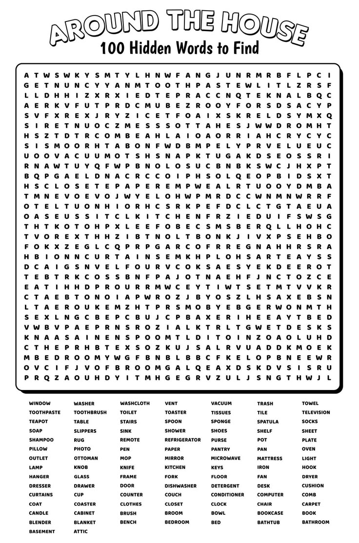 word search puzzles for seniors