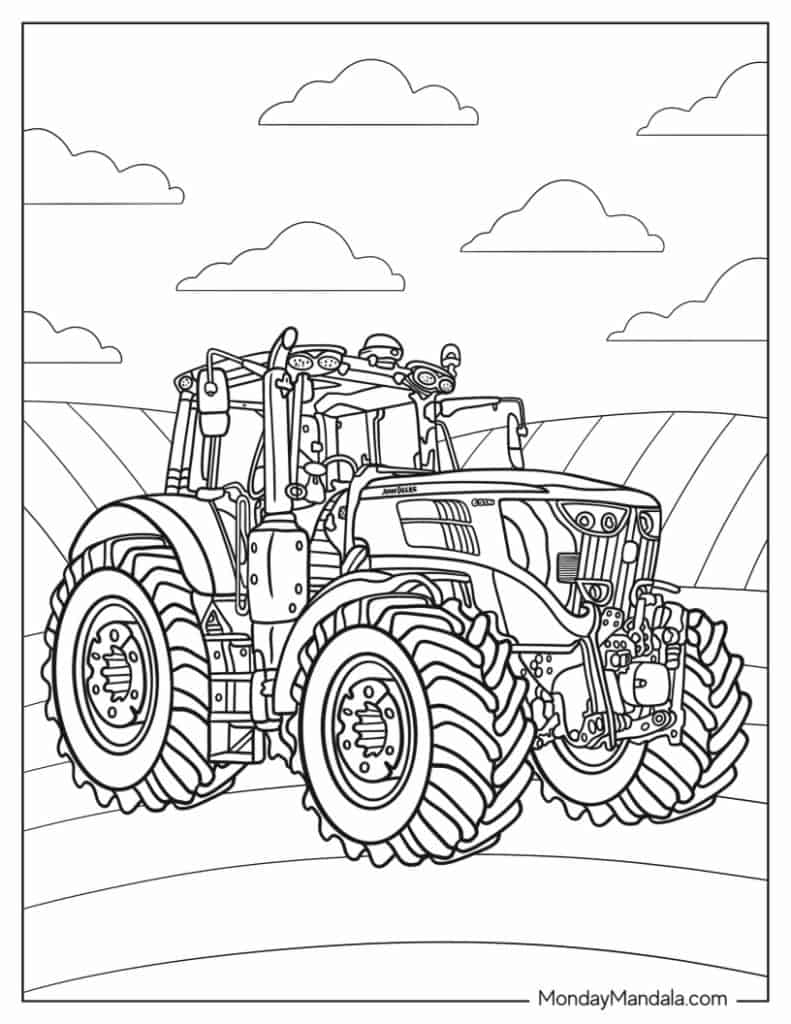 tractor printable coloring pages
