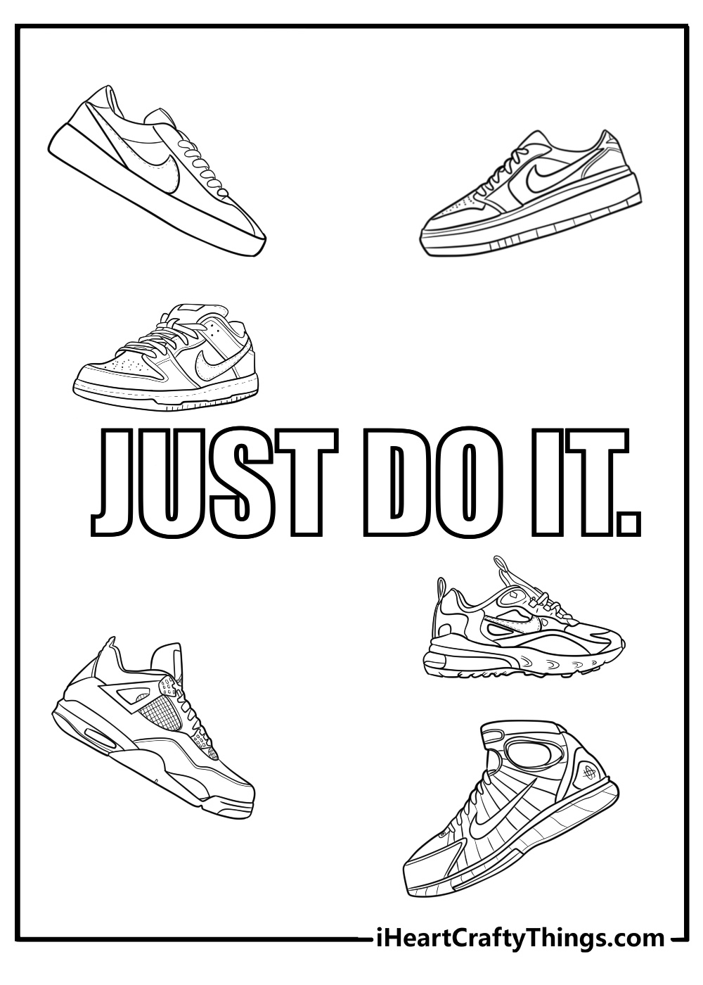 coloring shoes printable easy