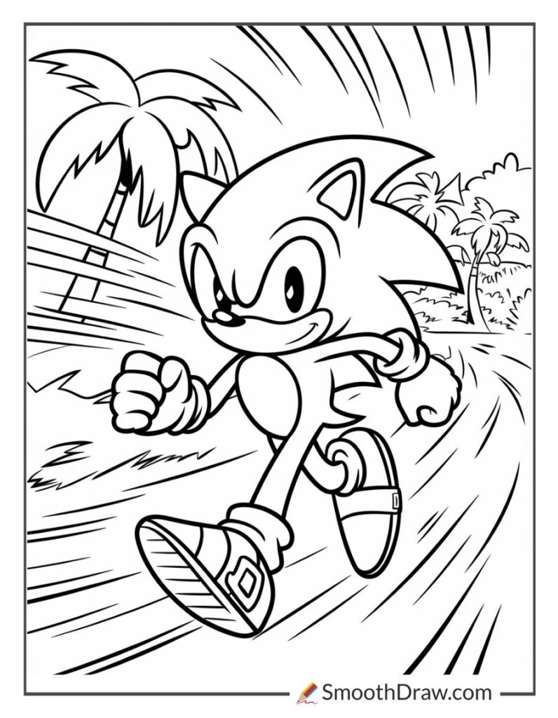 sonic colouring printable
