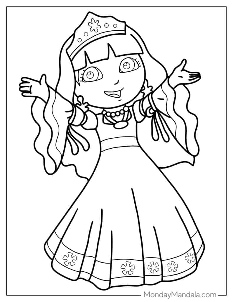 36 Dora The Explorer Coloring Pages Free PDF Printables 