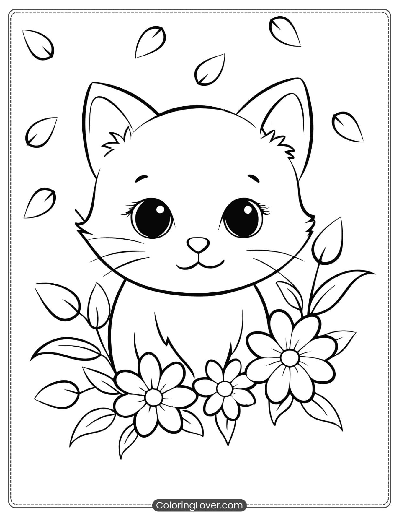 kitten coloring pages printable