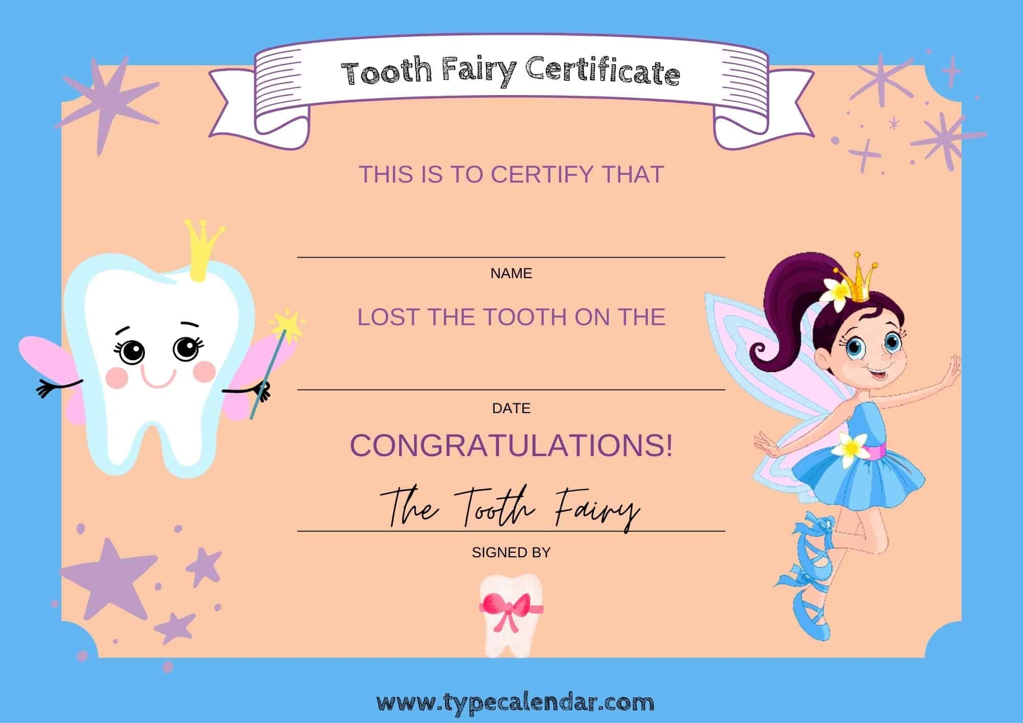39 Free Printable Tooth Fairy Certificate Templates PDF 39 Free Printable Tooth Fairy Certificate Templates PDF