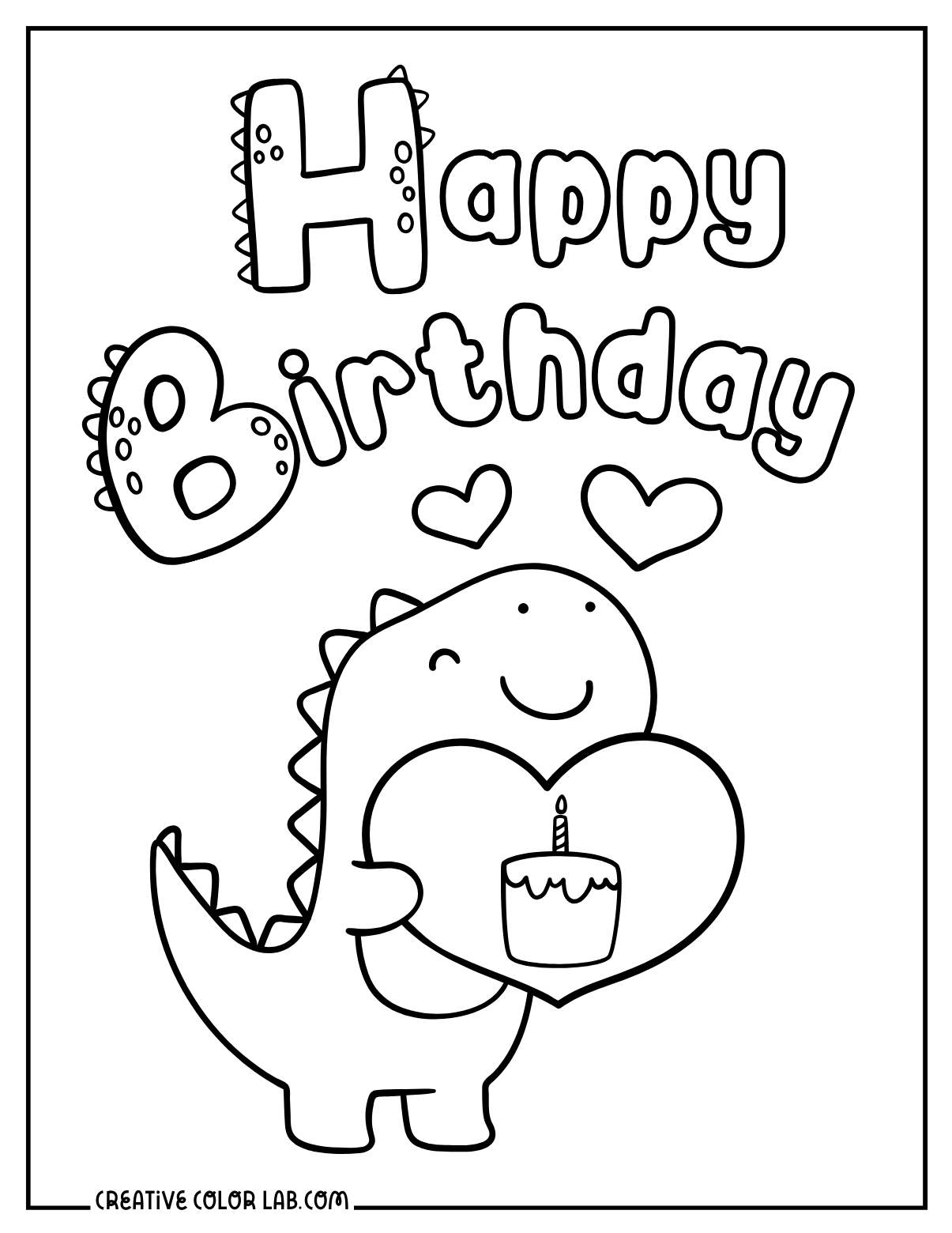 free printable birthday cards to color