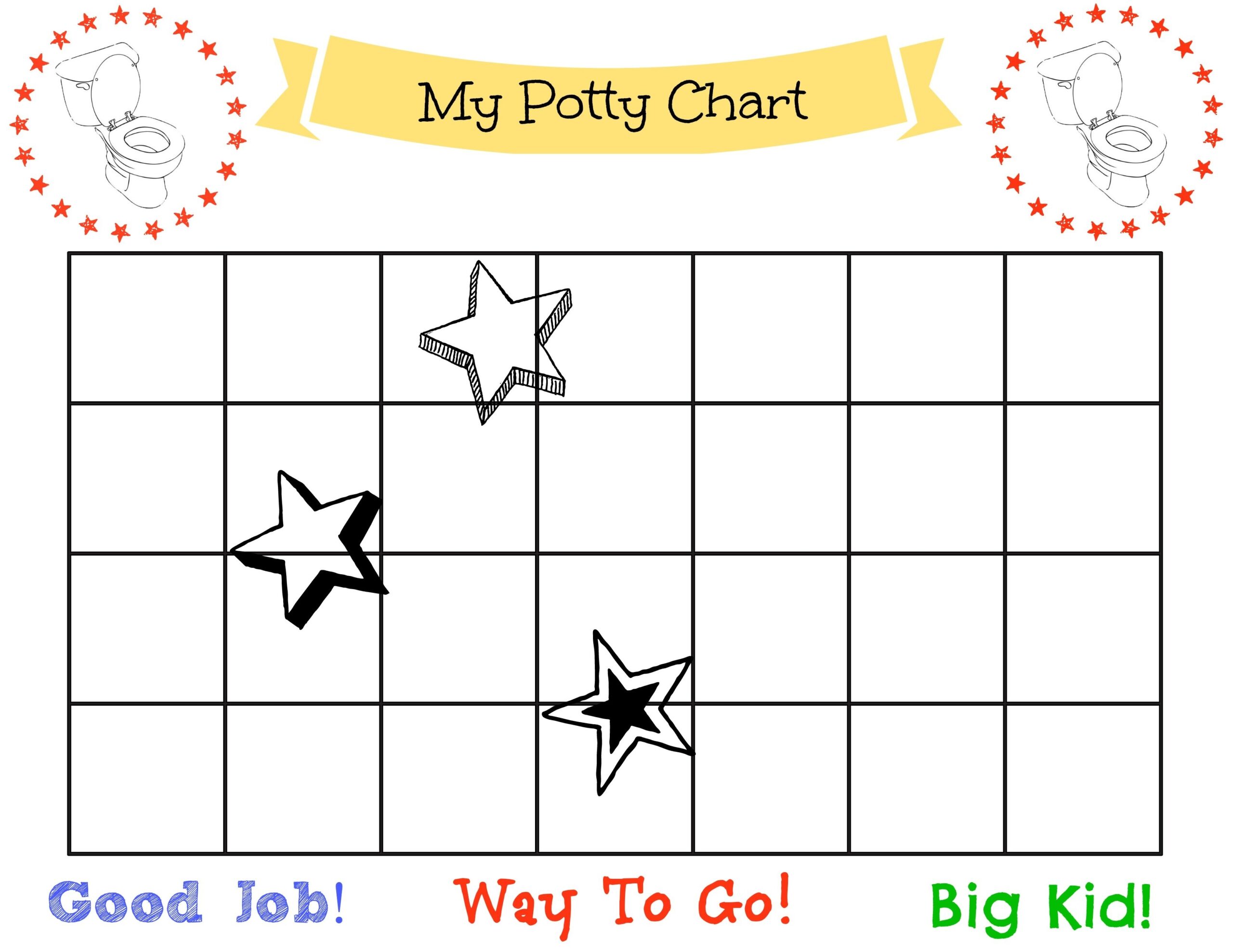 free printable potty charts