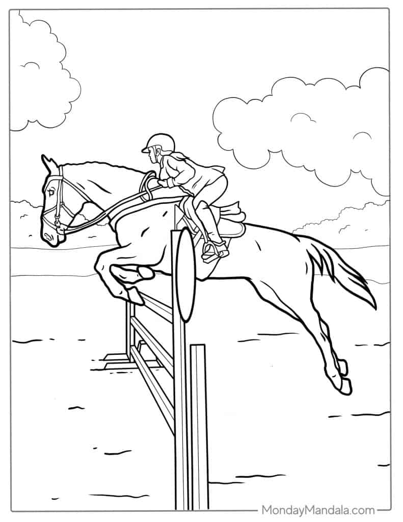 coloring pages of horses printable