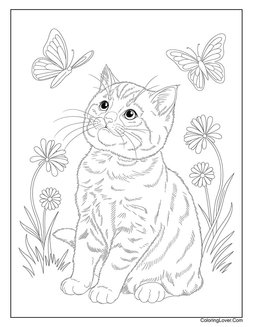 Printable Cat Coloring Pages