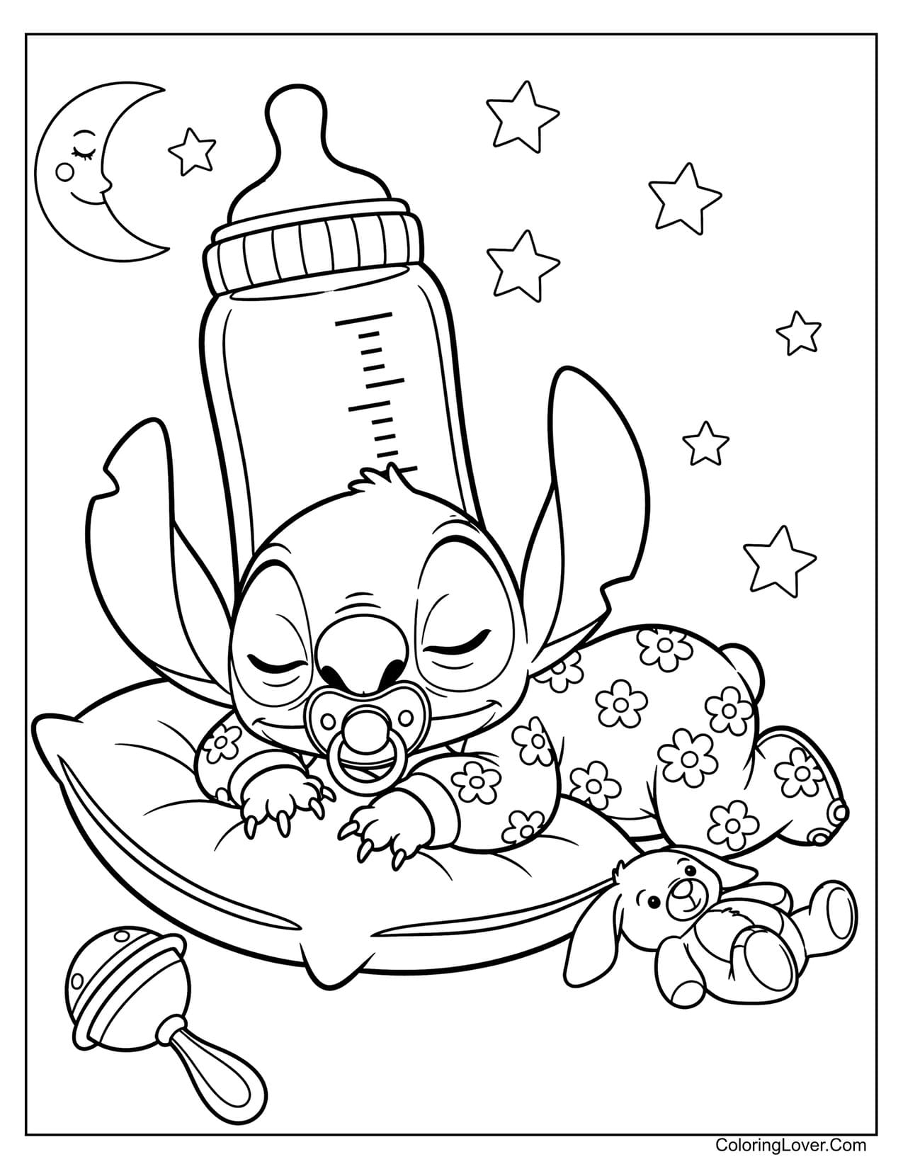 stitch coloring pages printable
