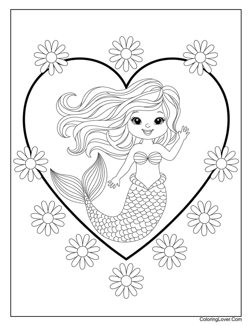 mermaid coloring sheets printable