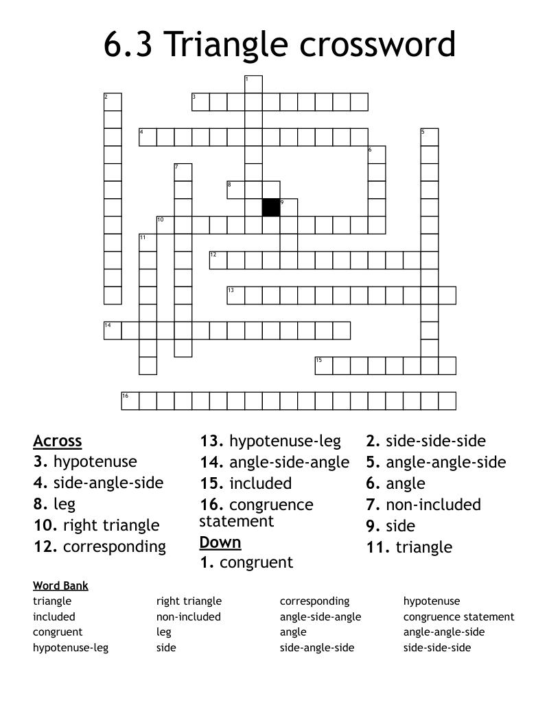 6 3 Triangle Crossword WordMint