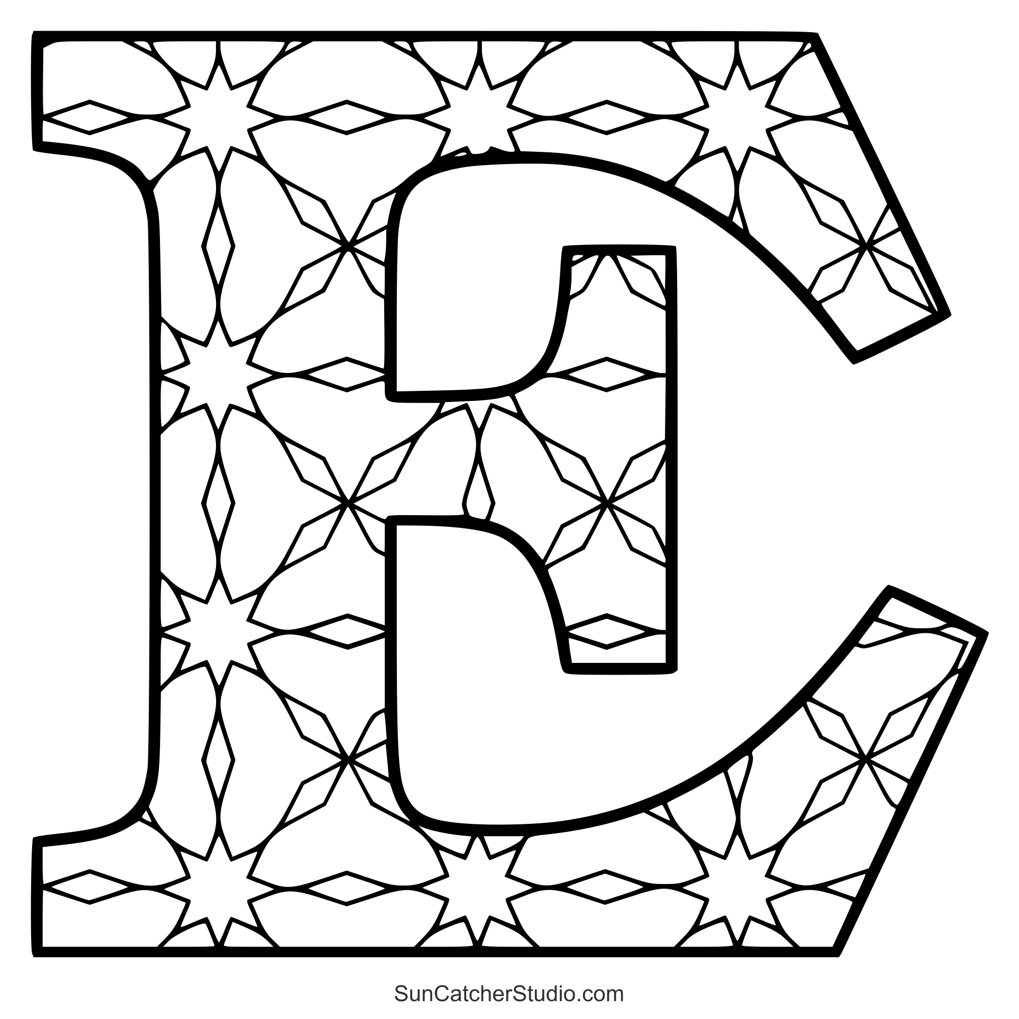 Alphabet Coloring Pages Printable Number And Letter Stencils Free Printables Lettering SVG Files Tools Apps