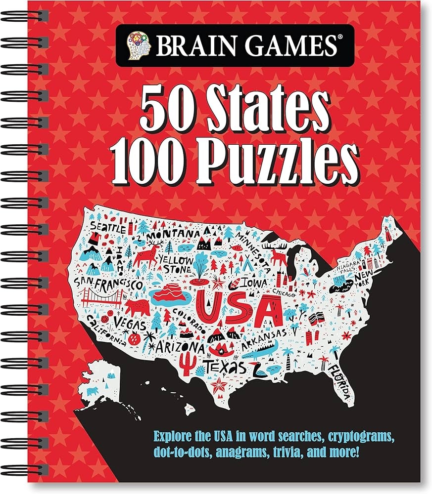 Amazon Brain Games 50 States 100 Puzzles Explore The USA In Word Searches Cryptograms Dot To Dots Anagrams Trivia And More 9781645589433 Publications International Ltd Brain Games Books Amazon Brain Games 50 States 100 Puzzles Explore The USA In Word Searches Cryptograms Dot To Dots Anagrams Trivia And More 9781645589433 Publications International Ltd Brain Games Books