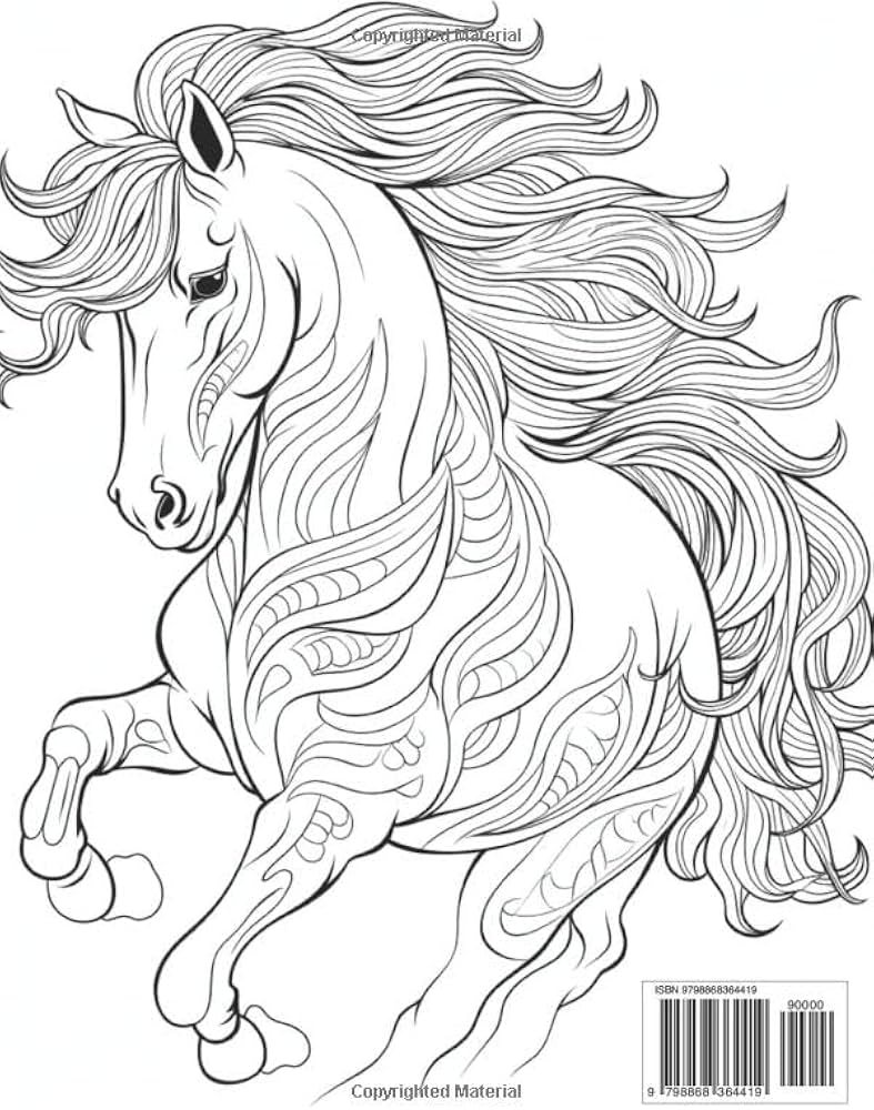 horse coloring books printable