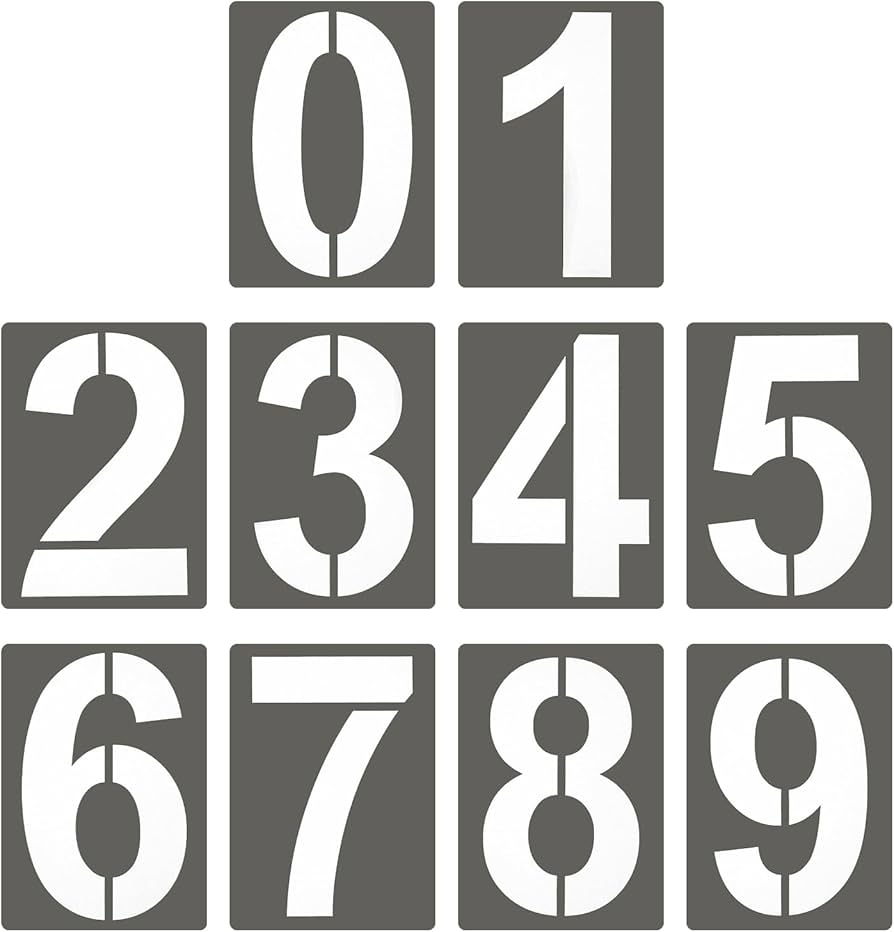 stencil printable numbers